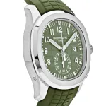 Patek Philippe Aquanaut 5968G-010 Chronograph White Gold Khaki Green Dial (2025) - Image 5