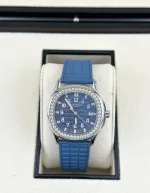 Patek Philippe Aquanaut Luce 5067A-022 ‘Ladies’ Stainless Steel Blue Dial Diamond Bezel - Image 2
