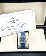 Patek Philippe Aquanaut Luce 5067A-022 ‘Ladies’ Stainless Steel Blue Dial Diamond Bezel - Image 13