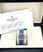 Patek Philippe Aquanaut Luce 5067A-022 ‘Ladies’ Stainless Steel Blue Dial Diamond Bezel - Image 12