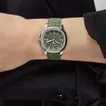 Patek Philippe Aquanaut Luce 5267/200A-011 ‘Ladies’ Stainless Steel Green Dial Diamond Bezel - Image 4