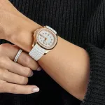 Patek Philippe Aquanaut Luce 5268/200R-001 Rose Gold Diamond Bezel White Dial (2022) - Image 4