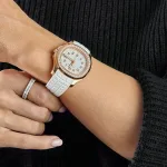 Patek Philippe Aquanaut Luce 5268/200R-001 Rose Gold Diamond Bezel White Dial (2022) - Image 3