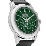 Patek Philippe Grand Complications 5270P-014 Perpetual Calendar Chronograph Platinum Green Dial - Image 8