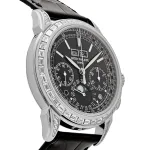 Patek Philippe Grand Complications 5271P-001 Perpetual Calendar Platinum Black Dial Baguette Bezel - Image 6
