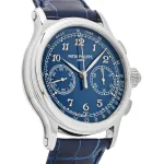 Patek Philippe Grand Complications 5370P-011 Split-Seconds Chronograph Platinum Blue Dial - Image 5