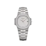 Patek Philippe Nautilus 3800/4G-001 White Gold White Dial Diamond Set (2004) - Image 2
