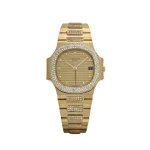 Patek Philippe Nautilus 3800/5 Yellow Gold Glided Gold Diamond Dial (1984)