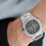 Patek Philippe Nautilus 5711/110P-001 Platinum Grey Dial Diamond Bezel - Image 3