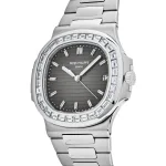 Patek Philippe Nautilus 5711/110P-001 Platinum Grey Dial Diamond Bezel - Image 5
