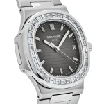 Patek Philippe Nautilus 5711/110P-001 Platinum Grey Dial Diamond Bezel - Image 8