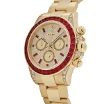 Rolex Daytona 126598TRU Yellow Gold Ruby Bezel Diamond Pave Dial - Image 10