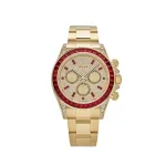 Rolex Daytona 126598TRU Yellow Gold Ruby Bezel Diamond Pave Dial - Image 2