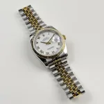 Rolex Datejust 116233 Yellow Gold Stainless Steel White Roman Dial Jubilee - Image 8