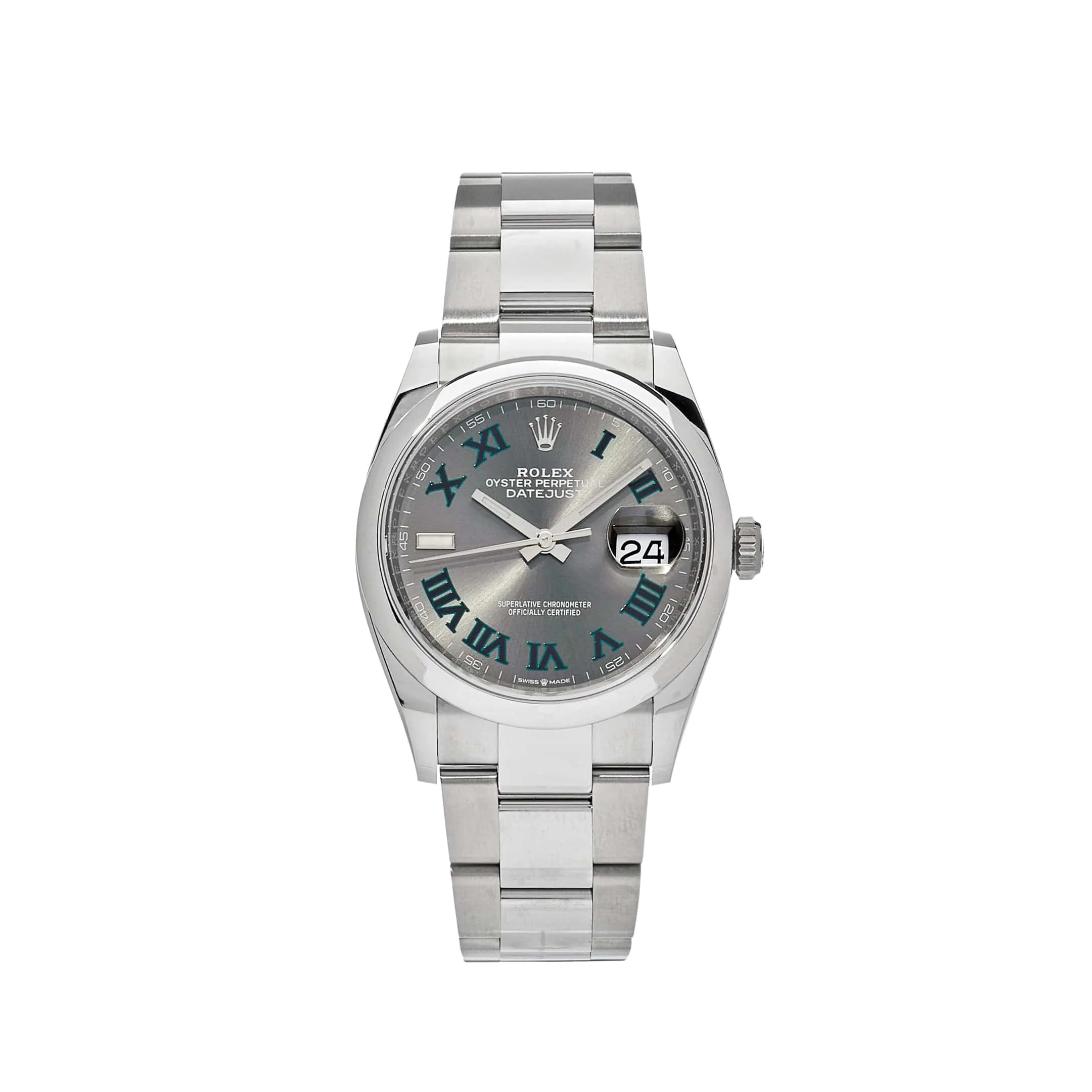 rolex-datejust-126200-wimbledon-stainless-steel-slate-dial-2021-rolex-40266690134260 Rolex Datejust 126200 ‘Wimbledon’ Stainless Steel Slate Dial - Image 1