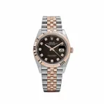 Rolex Datejust 126231 Rose Gold Stainless Steel Black Diamond Dial - Image 2