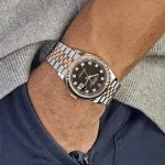 Rolex Datejust 126231 Rose Gold Stainless Steel Black Diamond Dial - Image 6