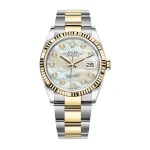 Rolex Datejust 126233 Stainless Steel Yellow Gold Mother of Pearl Diamond Dial Oyster