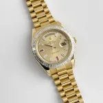 Rolex Day-Date 218398 Yellow Gold Champagne Dial Diamond Bezel - Image 3