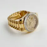 Rolex Day-Date 218398 Yellow Gold Champagne Dial Diamond Bezel - Image 9