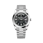 Rolex Day-Date 228206 Platinum Black Diamond Dial