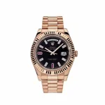 Rolex Day-Date 218235 Rose Gold Black Ruby Dial - Image 2