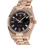 Rolex Day-Date 218235 Rose Gold Black Ruby Dial - Image 4