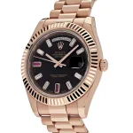 Rolex Day-Date 218235 Rose Gold Black Ruby Dial - Image 3