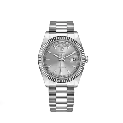 Rolex Day-Date II 218239 White Gold Silver Dial
