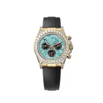 Rolex Daytona 126538TBR Yellow Gold Turquoise Stone Dial Diamond Bezel Oysterflex (2025) - Image 2