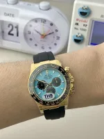 Rolex Daytona 126518LN Yellow Gold Turquoise Dial Oysterflex (2025) - Image 7