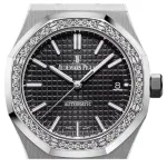 Audemars Piguet Royal Oak Selfwinding Stainless Steel Black Dial Diamond Bezel 37mm 15451ST.ZZ.1256ST.01 - Image 5