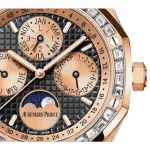 Audemars Piguet Royal Oak Perpetual Calendar 26614OR.ZZ.1220OR.01 Rose Gold Diamond Bezel Black Dial - Image 3