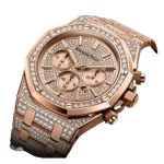 Audemars Piguet Royal Oak 26322OR.ZZ.1222OR.01 Chronograph Rose Gold Pave Diamond - Image 3