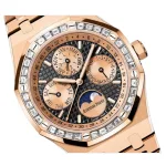 Audemars Piguet Royal Oak Perpetual Calendar 26614OR.ZZ.1220OR.01 Rose Gold Diamond Bezel Black Dial - Image 4